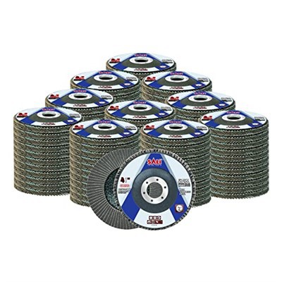 Sali 100 Pack Flap Disc 120 Grit 4.5" X 7/8- Inch Шлифовъчен диск Скосен тип #29 Премиум и промишлен клас Ъглошлайф Шлифовъчен диск Високоефективно шлайфане на ръбове